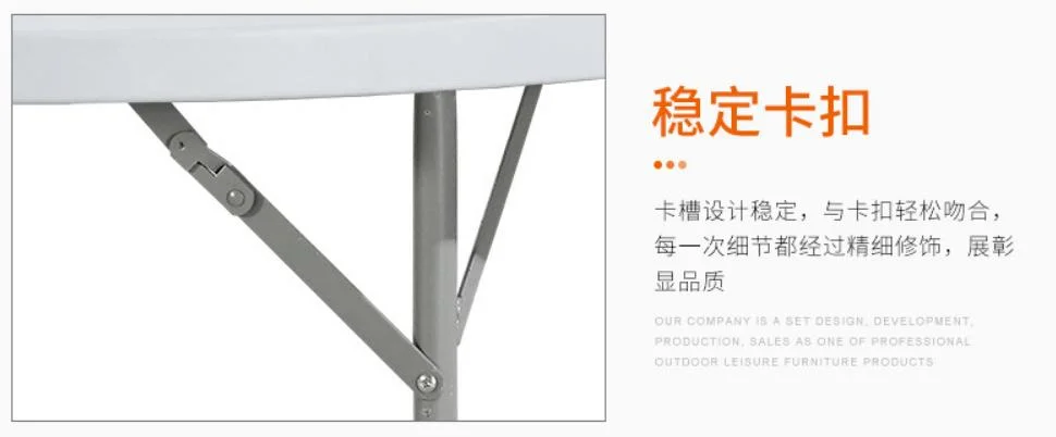 3-Foot Square Granite White Plastic Folding Table