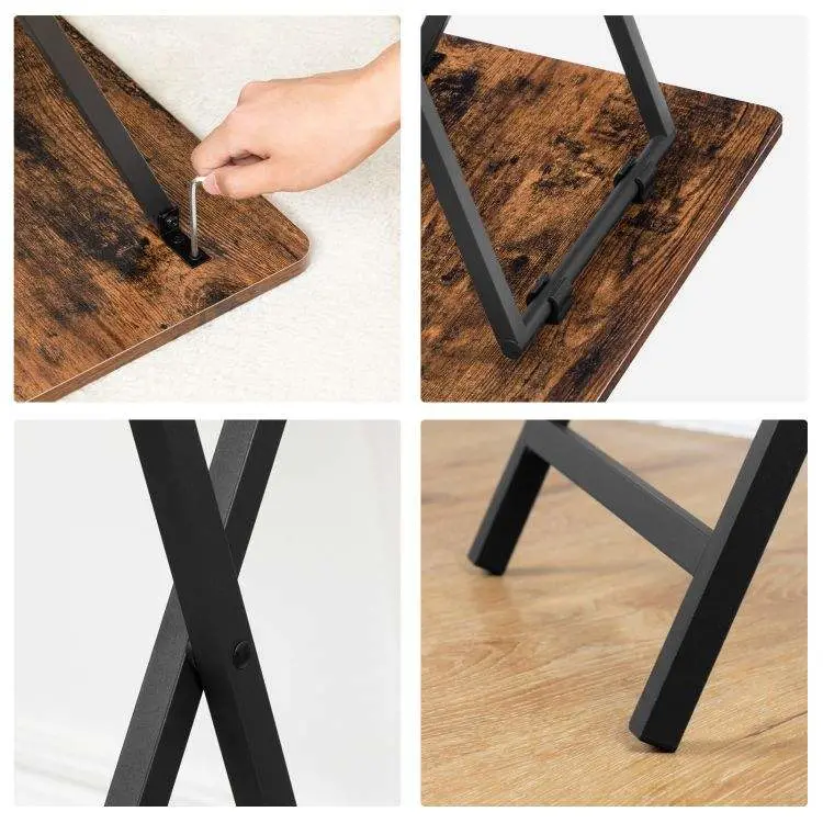 Industrial Style Foldable TV Tray Dining Table