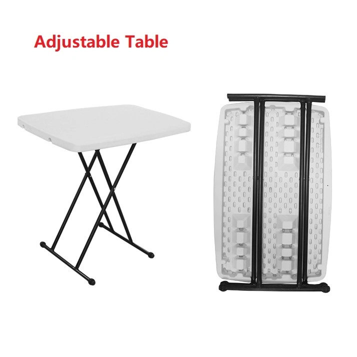 High Quality Portable Custom Adjustable Height Mini Plastic Folding Outdoor Dining Table