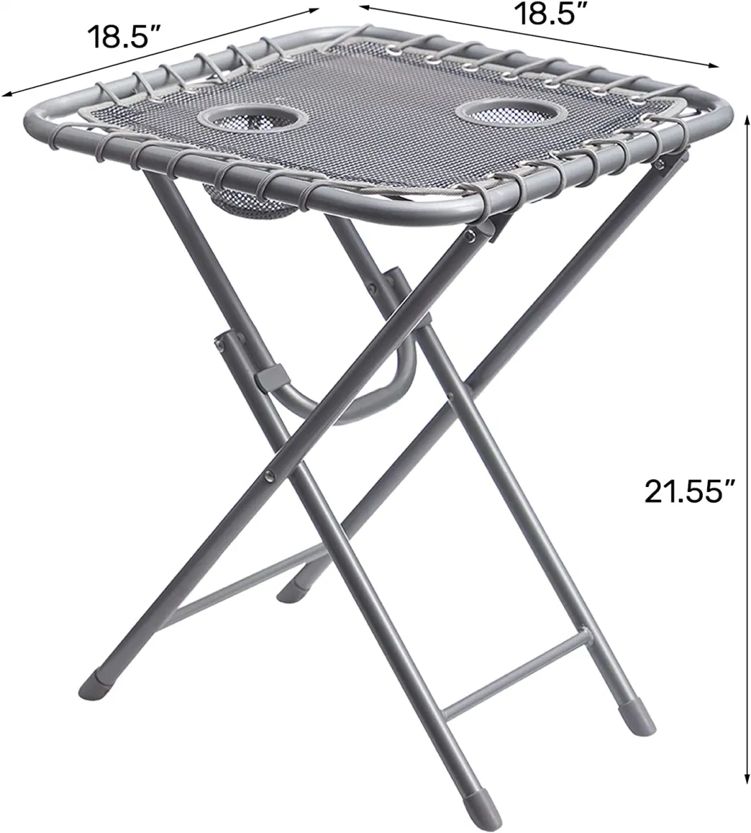 Woqi Small Folding Camping Table, Folding Travel Picnic Square Table