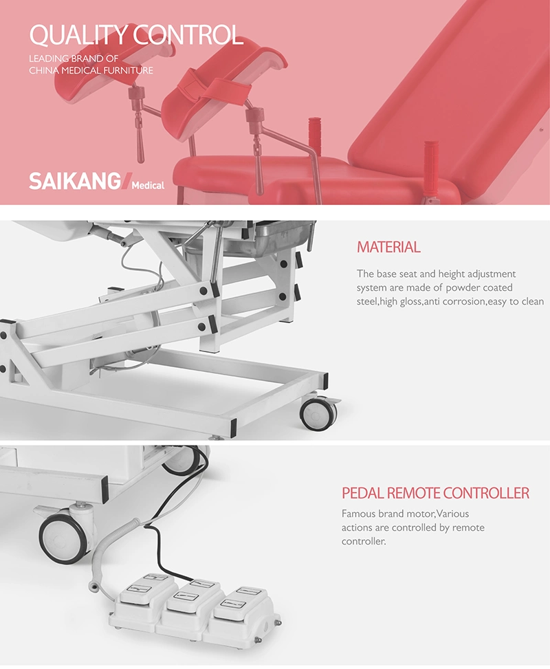 A99-8 Saikang Wholesale Safe Medical Examination Operation Couch Foldable Electric Gynecology Delivery Table