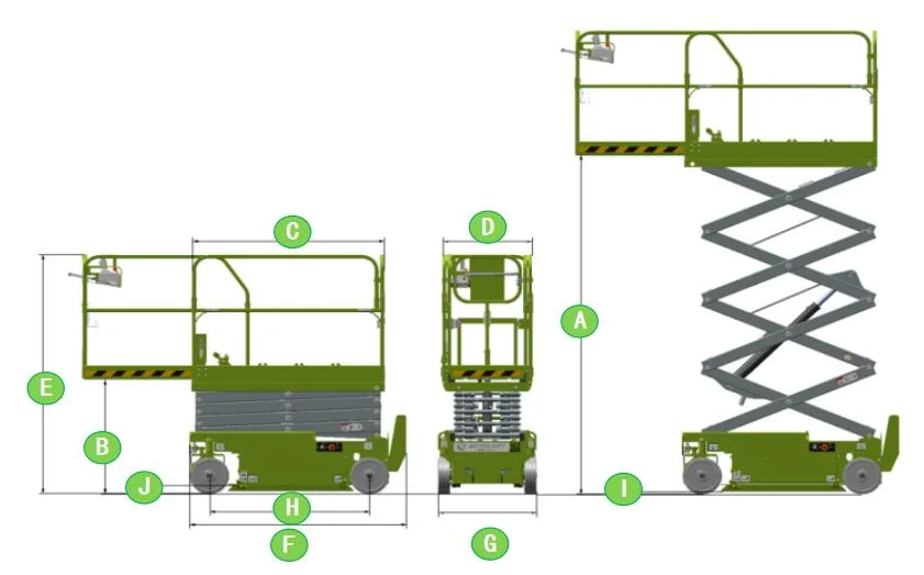 High-Altitude Operation Multifunctional Folding Mechanism Electric Standing Hydraulic Scissor Lifting Table