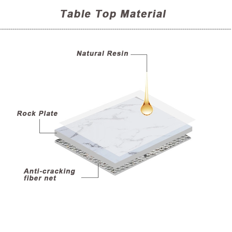 High Quality New Design Luxury Dining Foldable Sintered Stone Ceramic Marble Top Sintered Stone Dining Table Coffee Table for Home Restaurant Kitchen