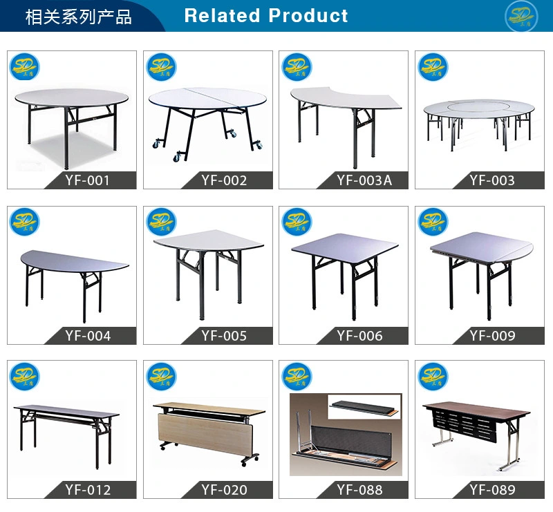 Square Wooden Top Folding Table for Restaurant Dining Room Banquet