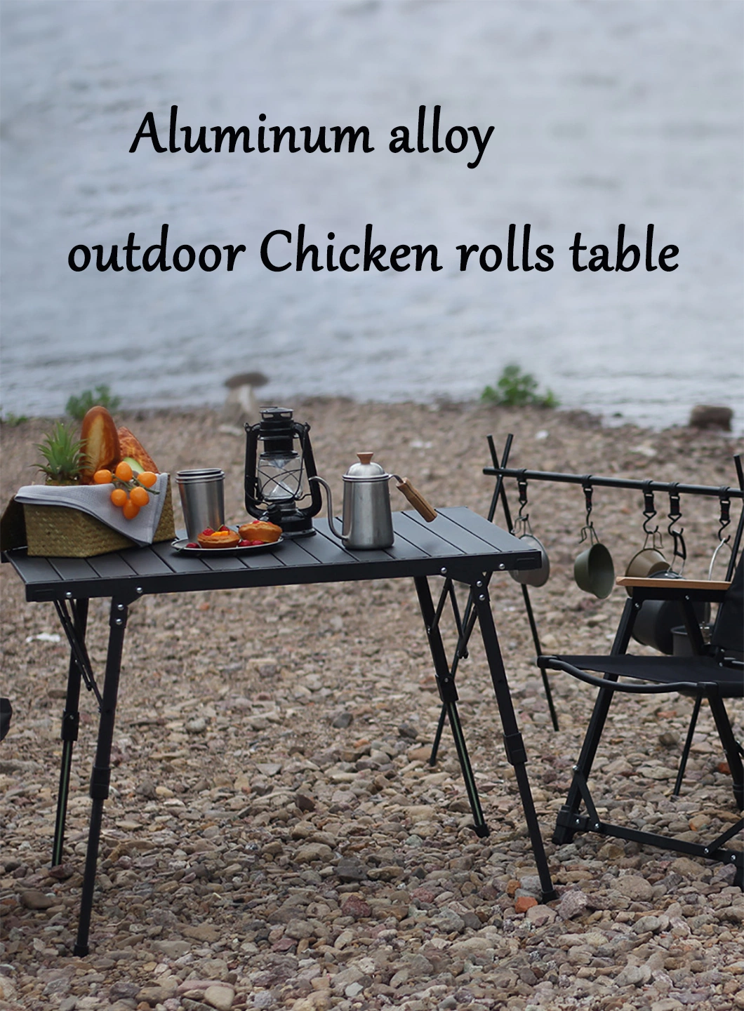 Customizable and Adjustable Height Portable Camping Equipment, BBQ, Lightweight Aluminum Alloy Folding Outdoor Table