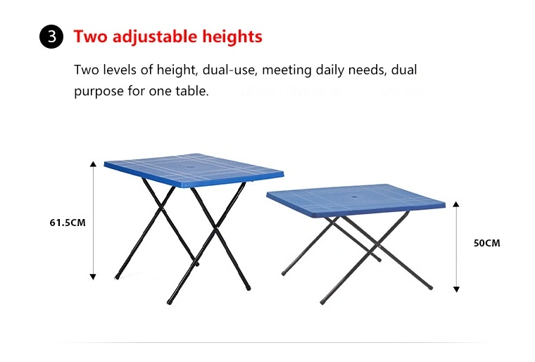 Commercial Folding Square Table Chair with Metal Legs