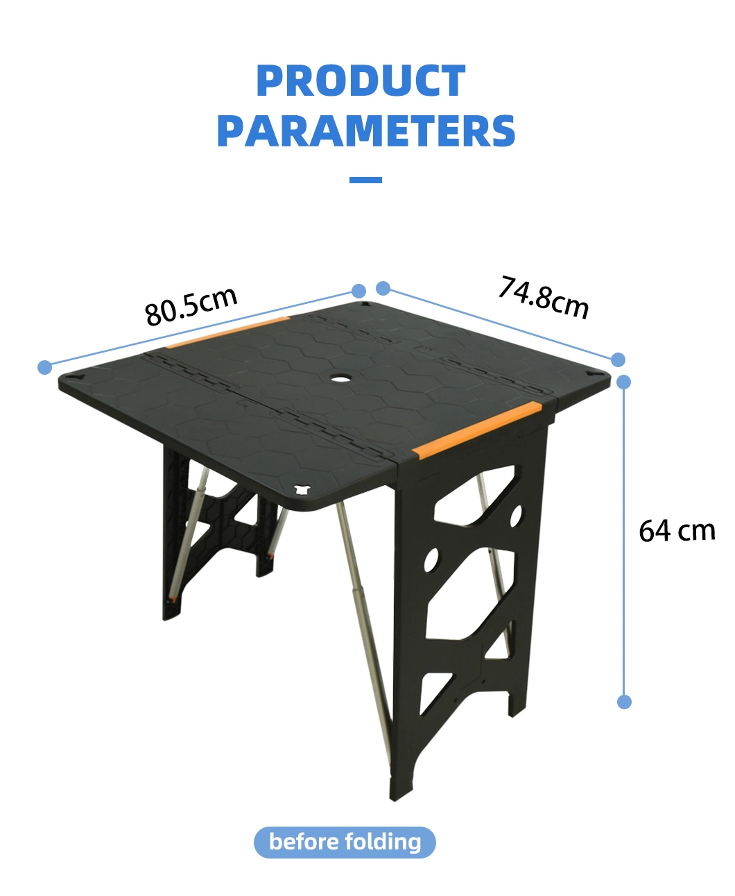 Bubule PP Portable Foldable Folding Table Desk Camping Outdoor Picnic Furniture