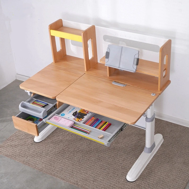 Primary School Homework Desks and Chairs Beech