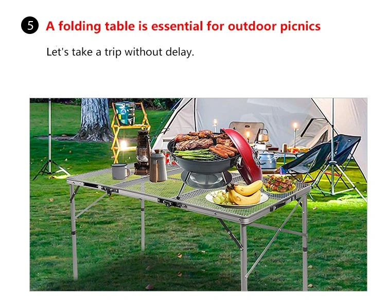 Camping Outdoor Folding Barbecue Grill Table