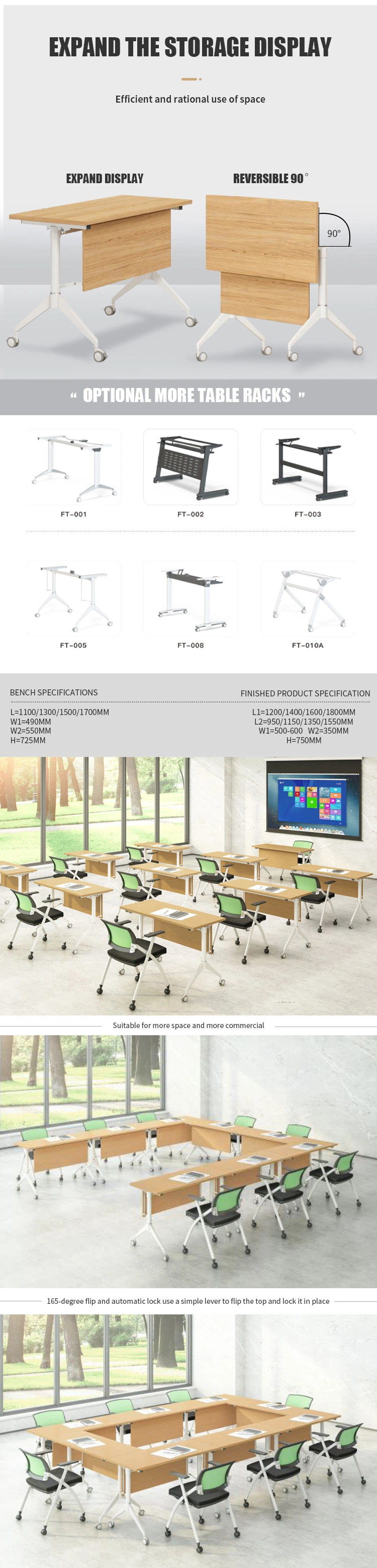 Movable Steel Wood Desktop Laptop Foldable Computer Table for Sale