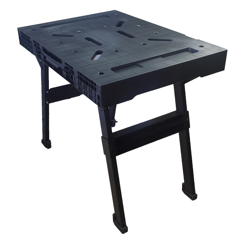 Portable Workbench, Folding Carpenter Saw Table with Adjustable Clamps - Easy to Transport with Heavy-Duty Steel Frame