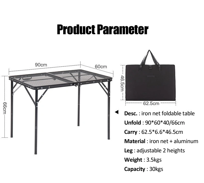 Amazon Top Seller Over Fire Grill Foldable Picnic Table BBQ Camping Picnic Folding Table for Outdoor Activity