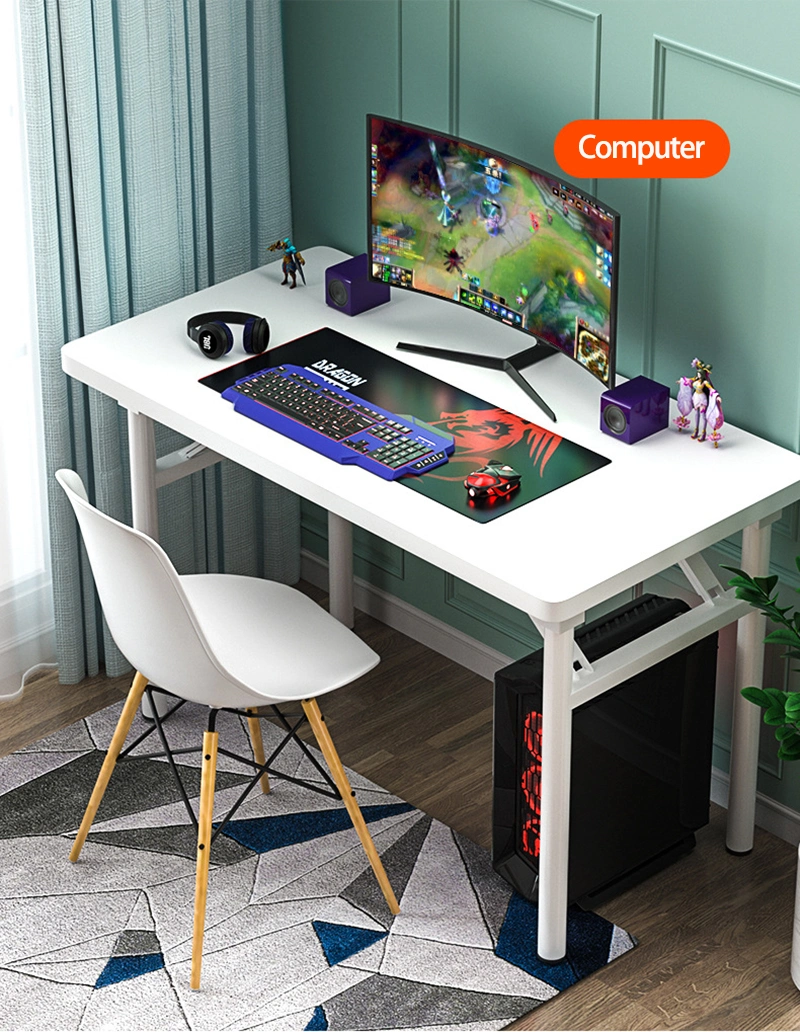 Most Popular Simple Design Indoor Foldable Table Metal Frame Wooden Computer Folding Table for Study