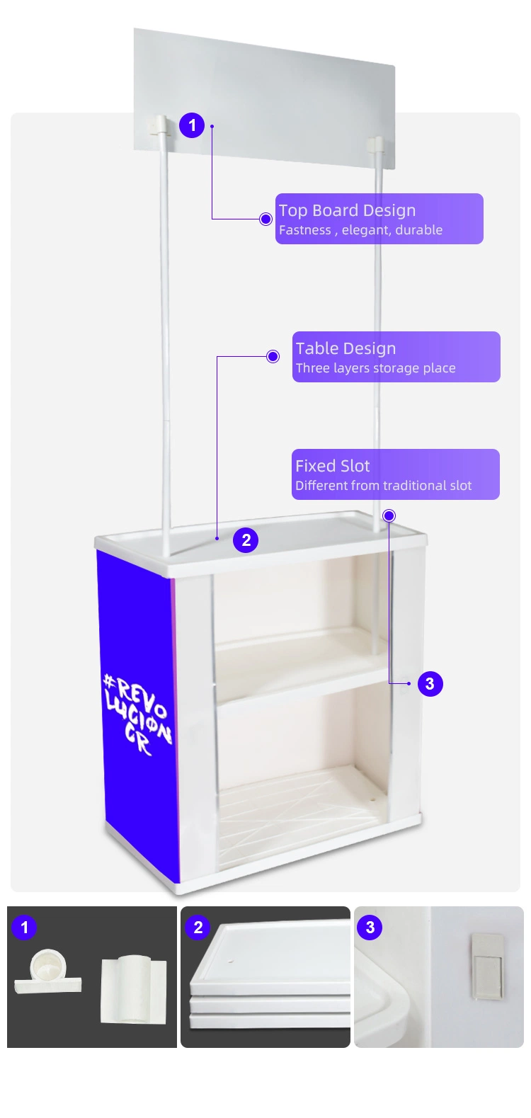 Plastic Foldable Booth Promotion Table Trade Show Table