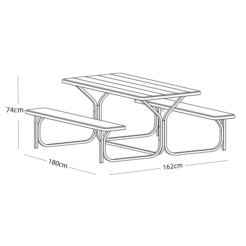 6FT Solid Height Adjustable Plastic Folding Table HDPE Blew Molding Home Furniture