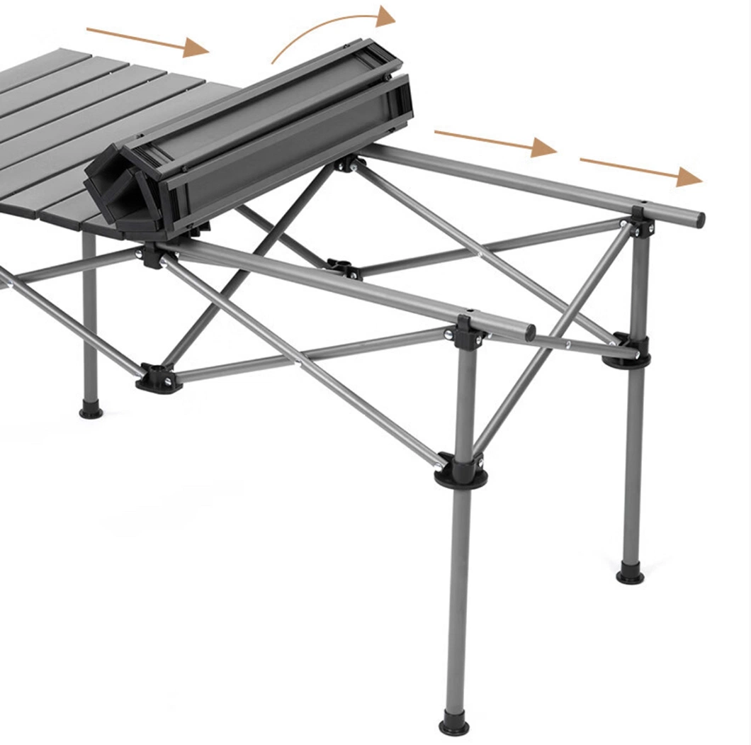 Customizable and Adjustable Height Portable Camping Equipment, BBQ, Lightweight Aluminum Alloy Folding Outdoor Table