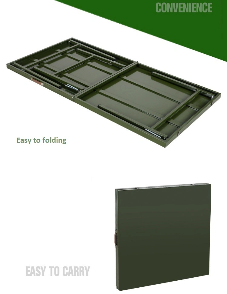 Outdoor Folding Table with Chair for Army Style