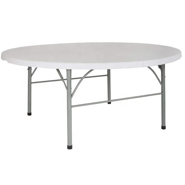 Portable 5 FT 60 Inch Outdoor Dinner Camping White Round Folding Table