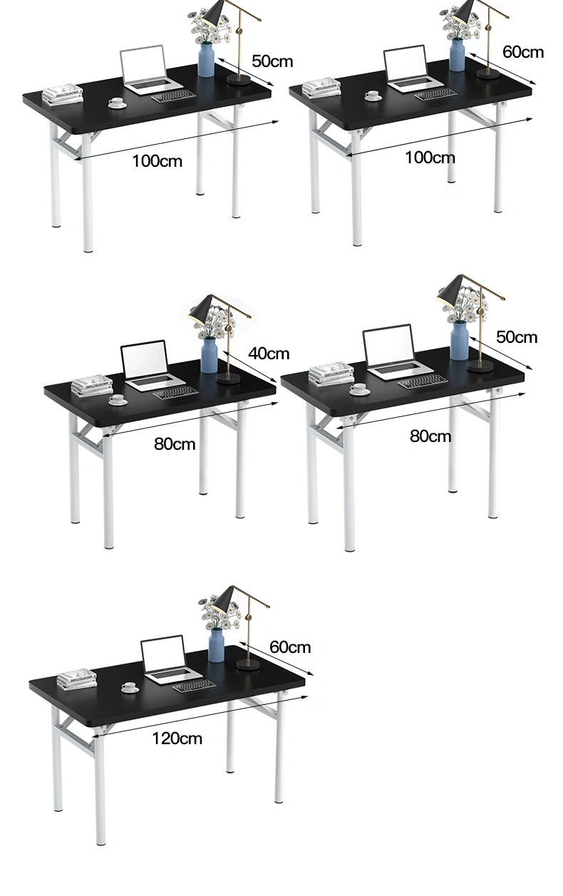 Most Popular Simple Design Indoor Foldable Table Metal Frame Wooden Computer Folding Table for Study