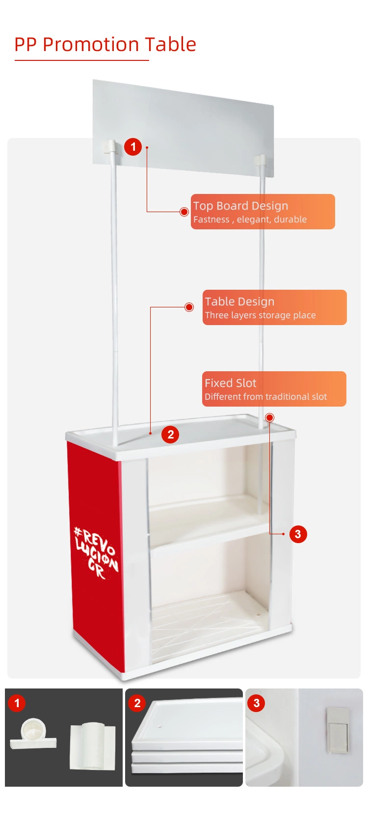 Plastic Foldable Booth Promotion Table Trade Show Table