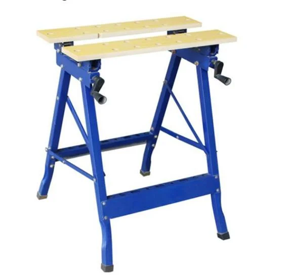 Portable Wood Bench Foldable Workbench Work Clamping Folding Worktop Table