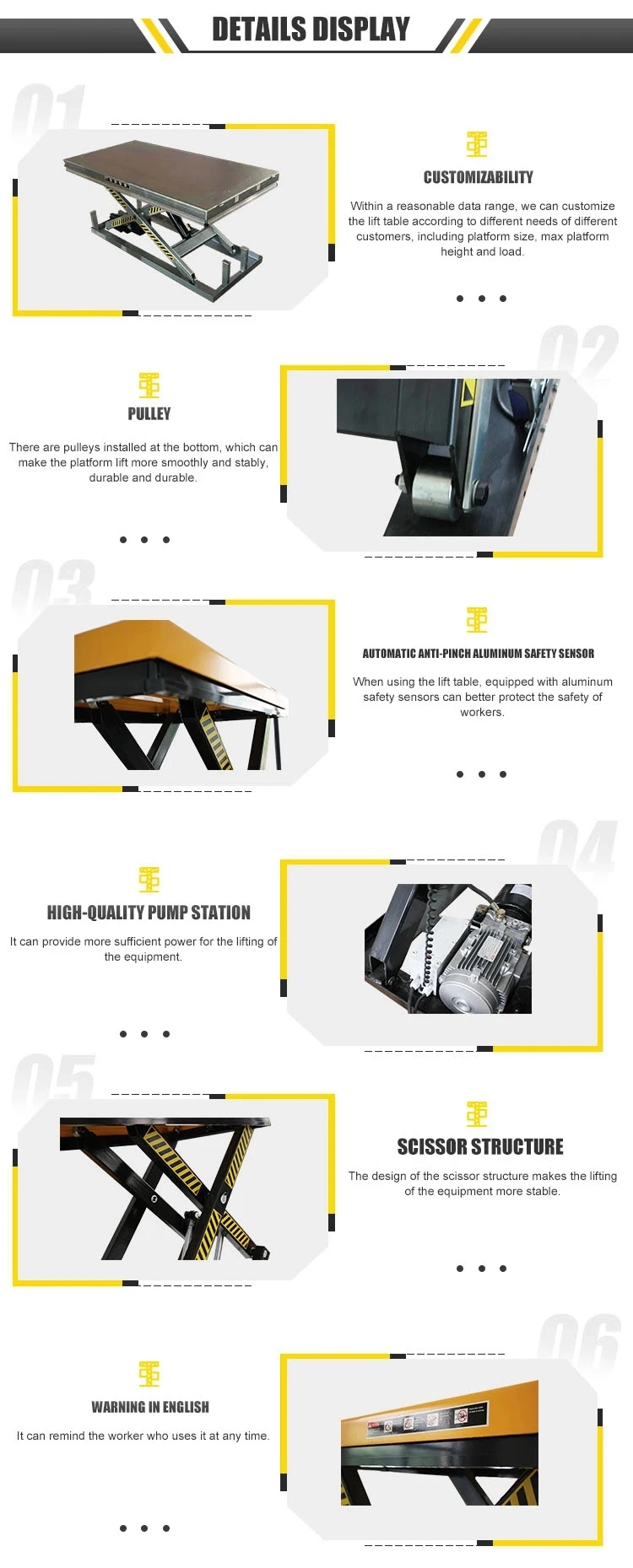 1000kg 4-18m Trail-Type Small Folding Scissor Lift Mobile Hydraulic Electric Semi-Automatic Scissor Lift Tables