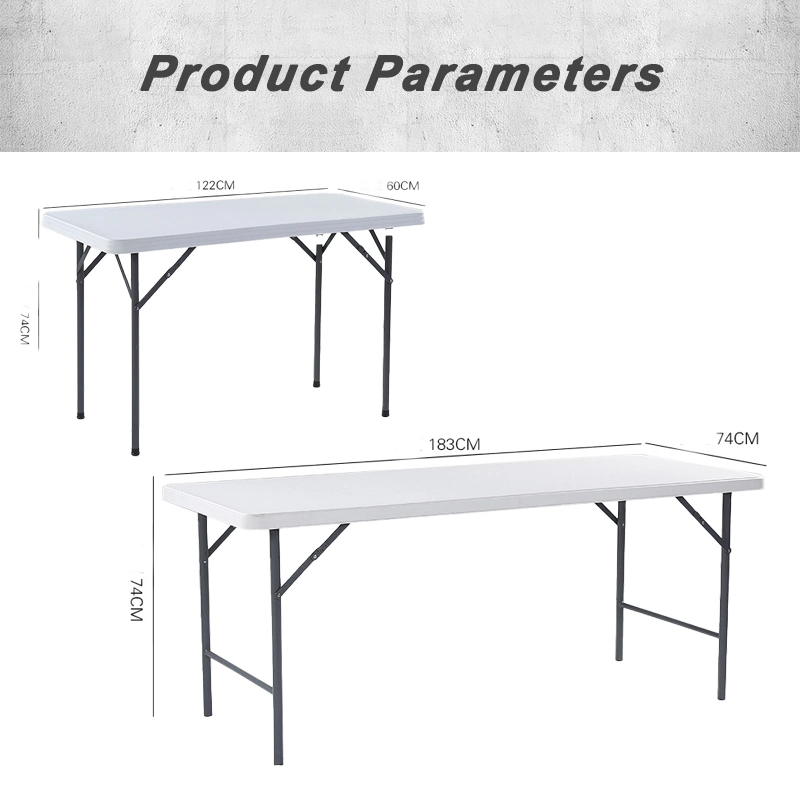 Outdoor Camping Banquet Furniture Plastic Folding Dining Table for Wedding Garden Home Restaurant Garden