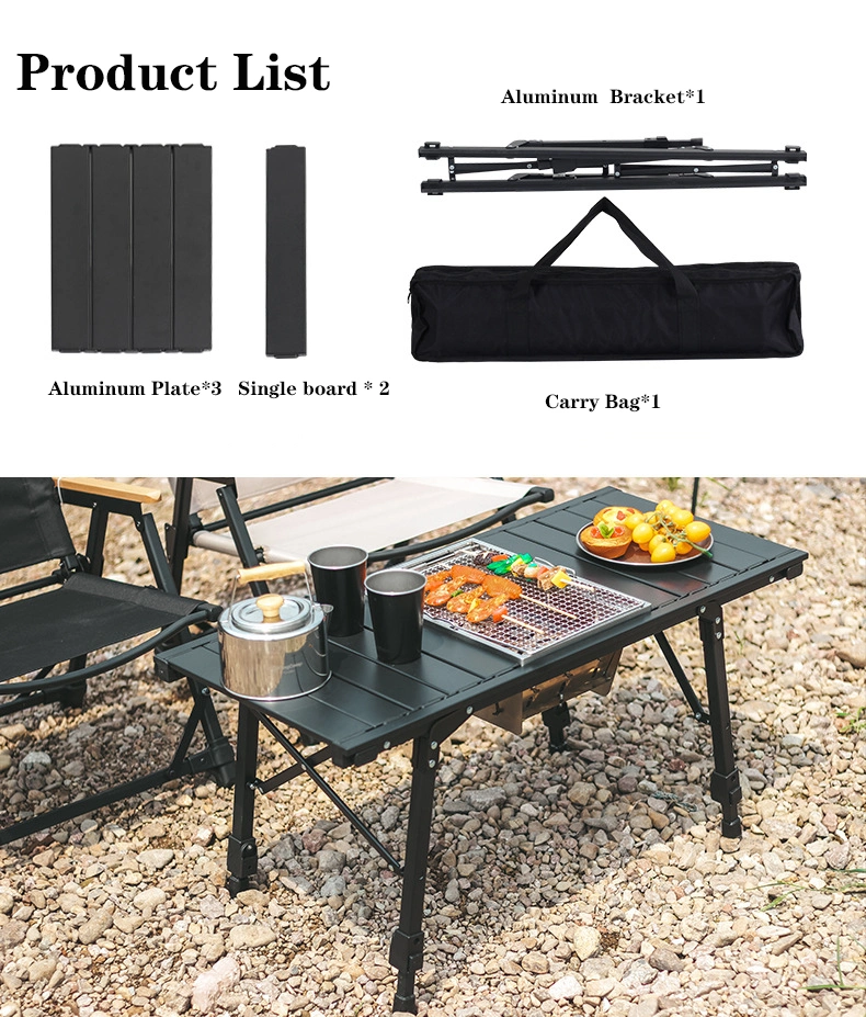 Kinggear Outdoor Kitchen Folding Camping Igt Table Portable Lightweight Camp BBQ Grill Table