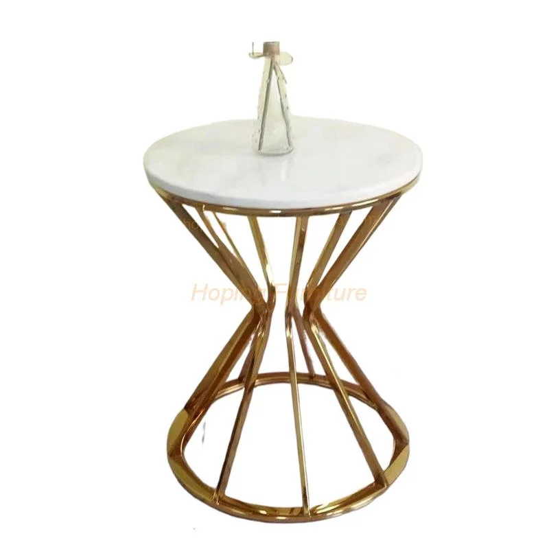 Round Side Table Cake Table Folding Event Coffee Tables Centerpieces LED Light for Stage