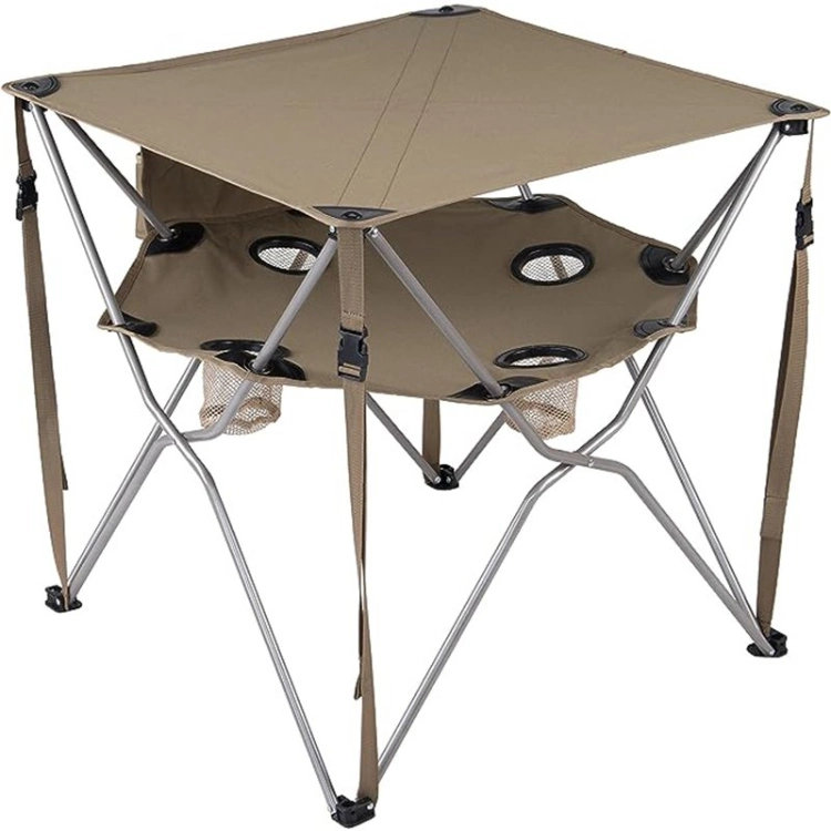 Outdoor Portable Lightweight Folding Camping Table with Side Pocket