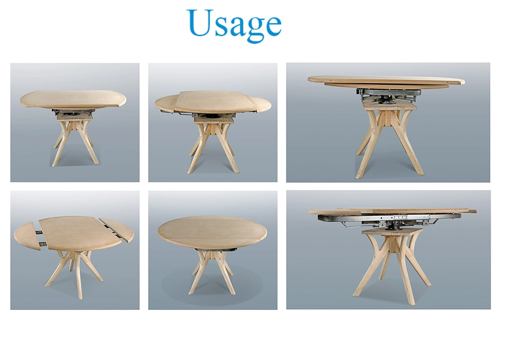 Wholesale Rotating Mechanism for Modern Design Dining Furniture Round Wood Top Dining Table