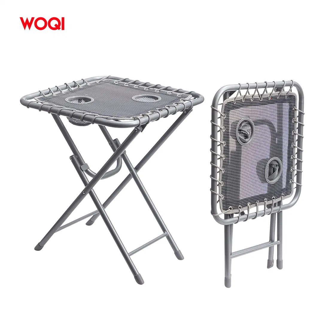 Woqi Small Folding Camping Table, Folding Travel Picnic Square Table