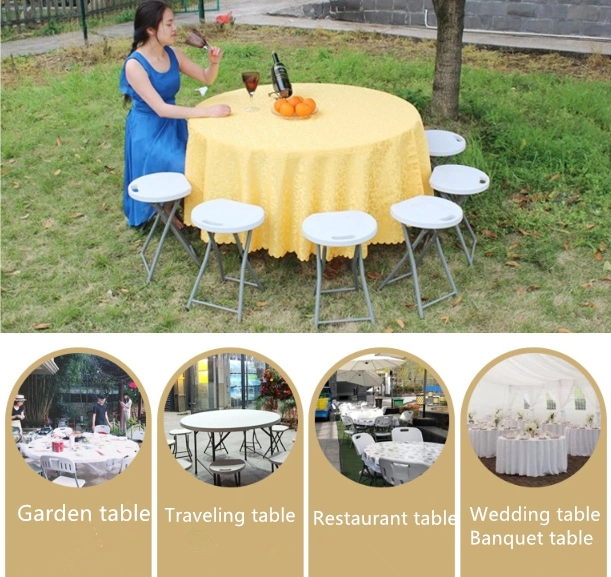 6 FT Folding Foldable Plastic Table and Chair 60 Round 6FT 7FT 8 Foot 8-Foot 8FT Acrylic Dining 10 Seater Outdoor Tables