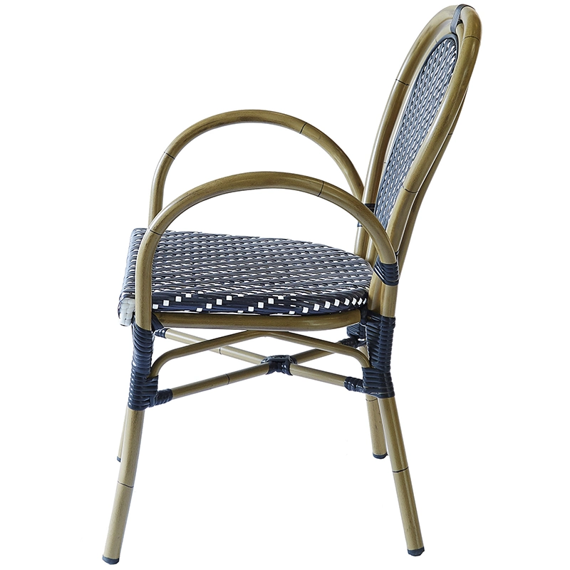 Rattan Restaurant Garden Bistro Dining Chairs French Style Rattan Table Chair Outdoor