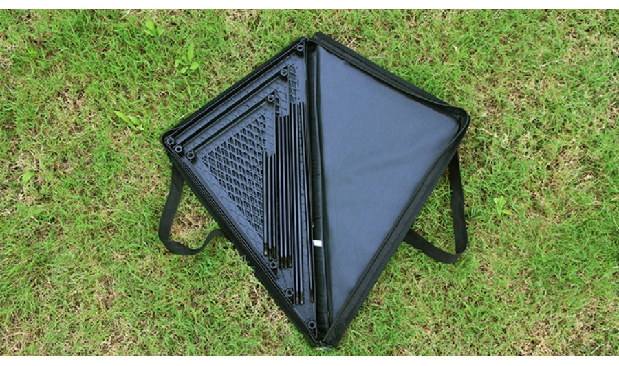 Outdoor Accessory Steel Camping Foldable Picnic Table Mesh Easy Folding Small Grate Table Portable Picnic Cooking Table