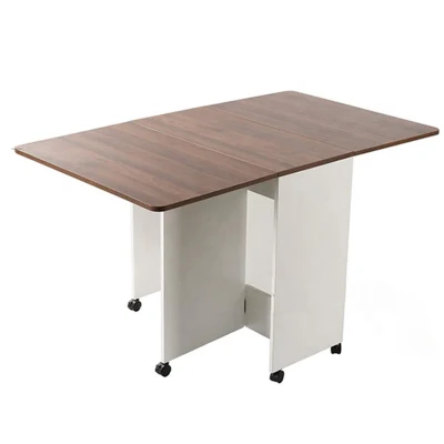  Nordic Modern Home Furniture Bianco Sala da pranzo Set tavolo da pranzo Mobili scrivania pieghevole legno massello MDF melammina legno estensibile da pranzo Tabella