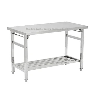  Commerciale Heavy Duty in acciaio inox pieghevole Camping Table Kitchen Island Lavanderia tavolo pieghevole tavolo da cucina all&prime;aperto