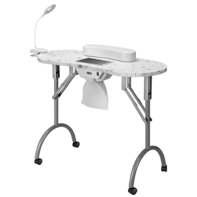  Salone di bellezza Mobili a chiodo tavolo Manicure con ventilatore pieghevole portatile Scrivanie per unghie