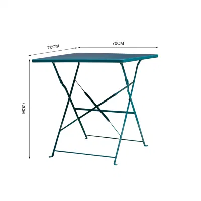  Nordic Folding Mobili da pranzo in acciaio quadrato portatile balcone esterno patio Tavolo da caffè da giardino