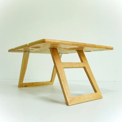 Legno vino picnic tavolo da pranzo Campeggio esterno pieghevole tavolo in legno con Portasnack per bicchieri da vino