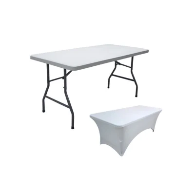  180 cm Commercio all&prime;ingrosso moderno banchetto in metallo da 1,5 M CIRCA Barbecue Camping plastica tavolo pieghevole