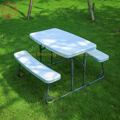  Tavolo per picnic pieghevole in plastica per bambini in HDPE di alta qualità con metallo Cornice per la scuola