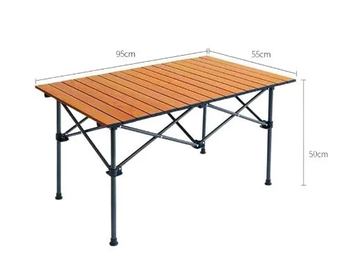 Folding Long Table Spring Opening Promotion Outdoor Table Camping Picnic Portable Egg Roll Stand Table Raised Stable Support