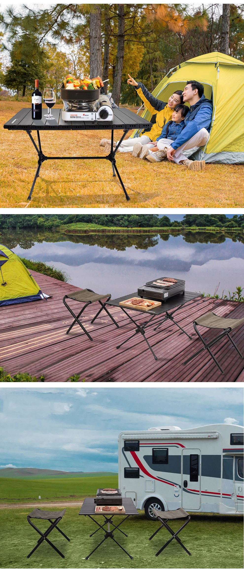 Aluminum Alloy Multiple Models Tourism Mesa De Camping Outdoor BBQ Picnic Portable Foldable Folding Fishing Camping Table