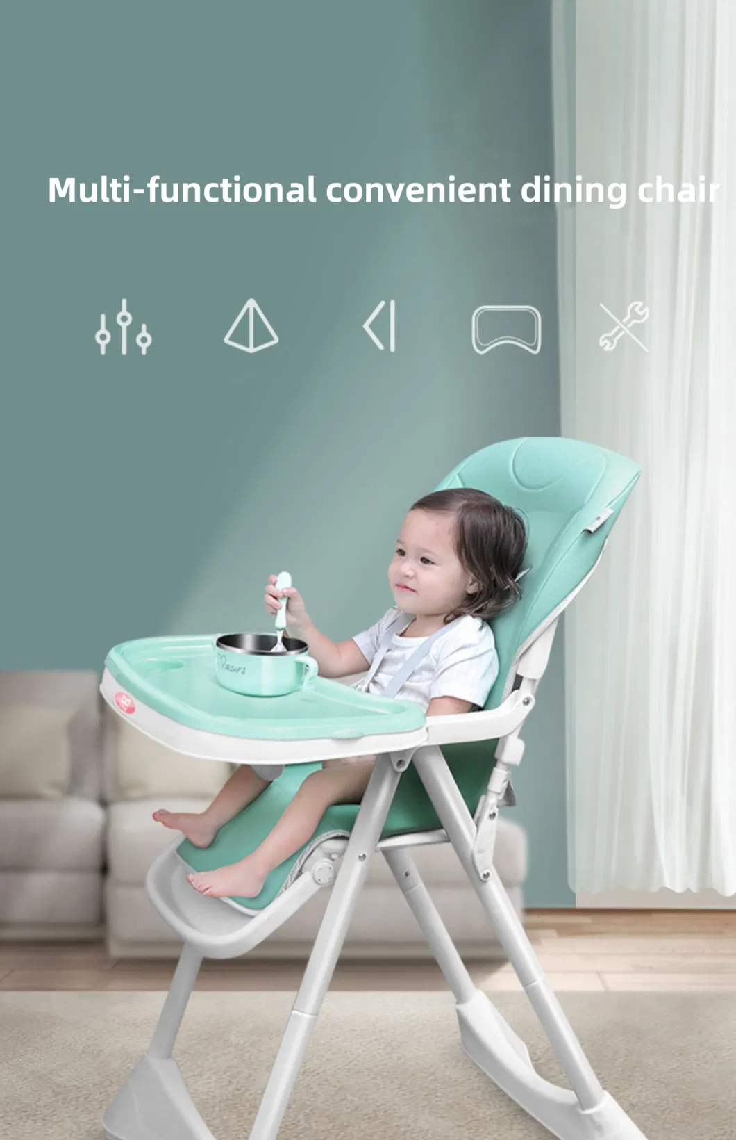 Multifunction Baby Dining Table Chair/Foldable High Quality Children&prime;s Dining Chair