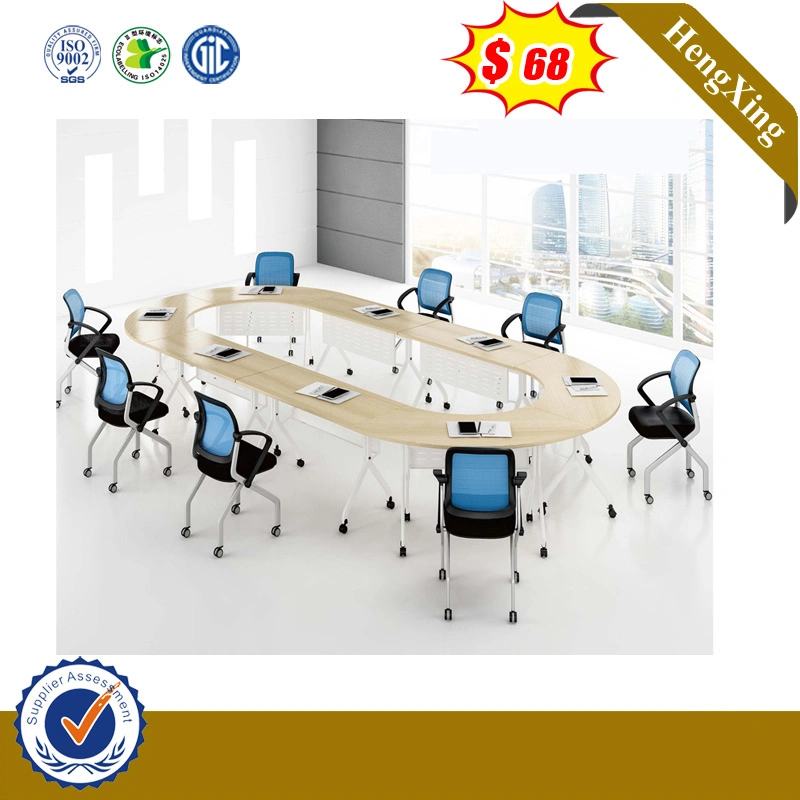 Wooden Office Metal Furniture Folding Tables Computer School Desk Conference Table with Wheels