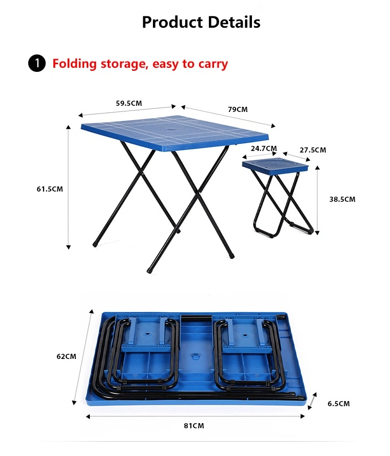 Small Folding Square Table Portable Camping Table