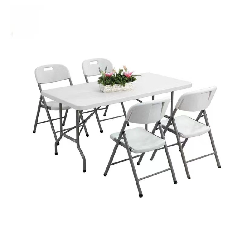 Wholesale Hotel Outdoor Restaurant Plastic Dining Chair Home Modern Furniture Folding Table Chair Set