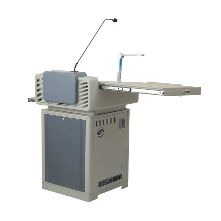 One Stop Smart Classroom Solution with Digital Podium, Folding Table and Chair and Laptop Charging Cart