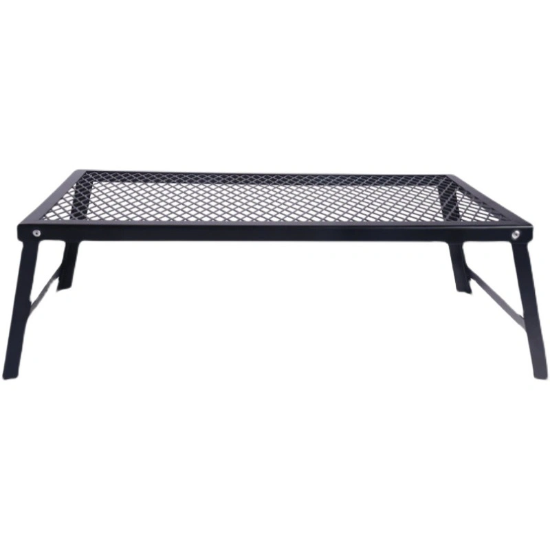 Portable Easy Assembly Folding Grill Table for Camping, Lightweight Aluminum Metal Table for Outdoor Cooking, BBQ, Picnic Wbb16068